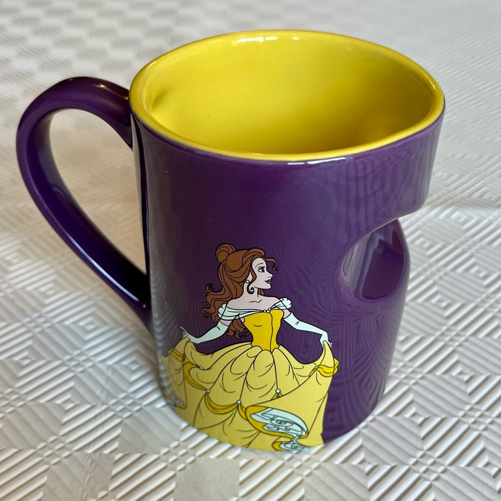 Disney Beauty And The Beast Purple Signature Heart Mug Belle Only